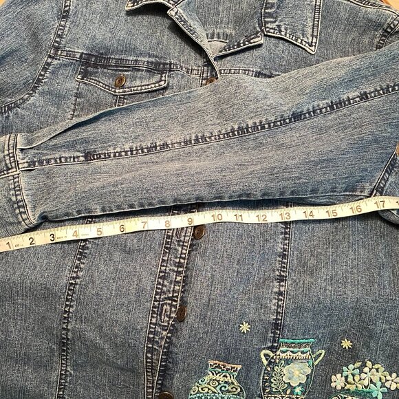 Embroidered Detail Jean Jacket No Size? - Picture 7 of 10